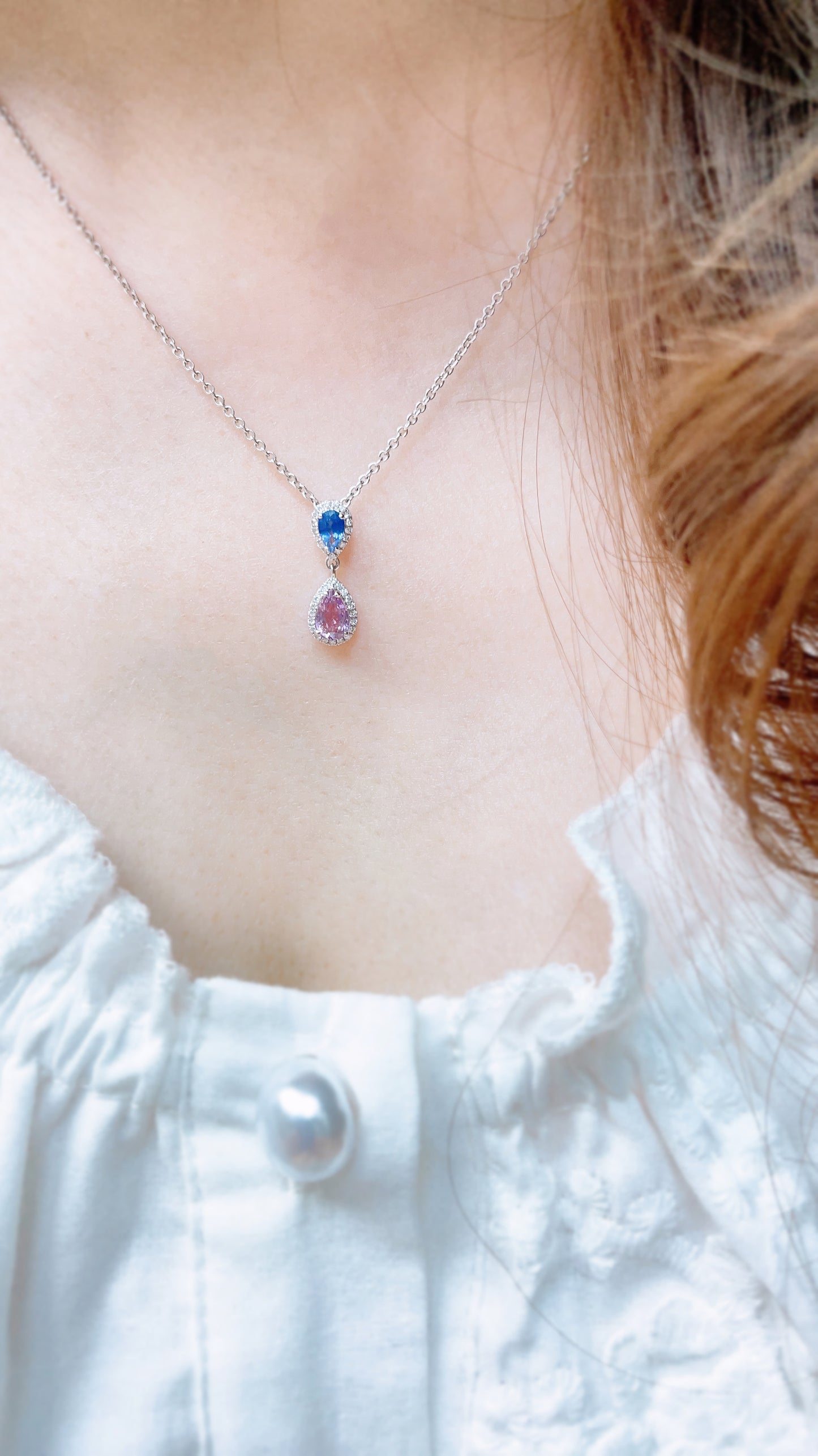 Purple & Blue Sapphire Pendant-BEO00002512