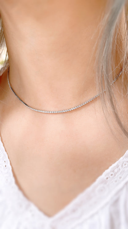 Tennis Diamond Necklace-WK3803