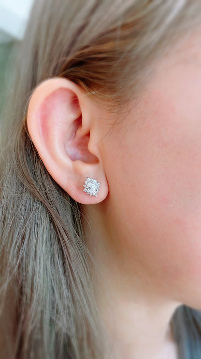 Cluster Diamond Earrings-ZCO00005004