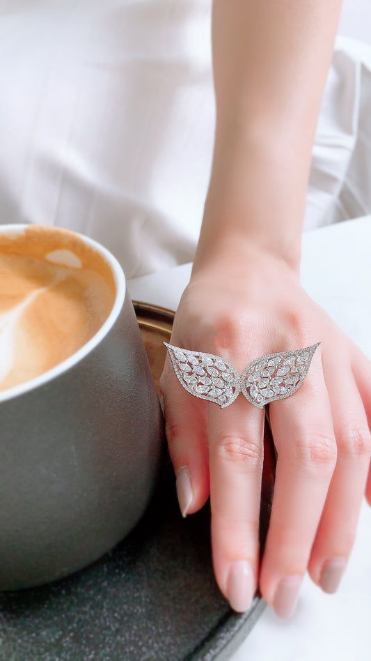 Angel's Wings Diamond Ring-WK3475