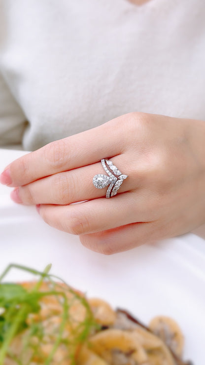 Pear Shape Diamond Ring-WK3372