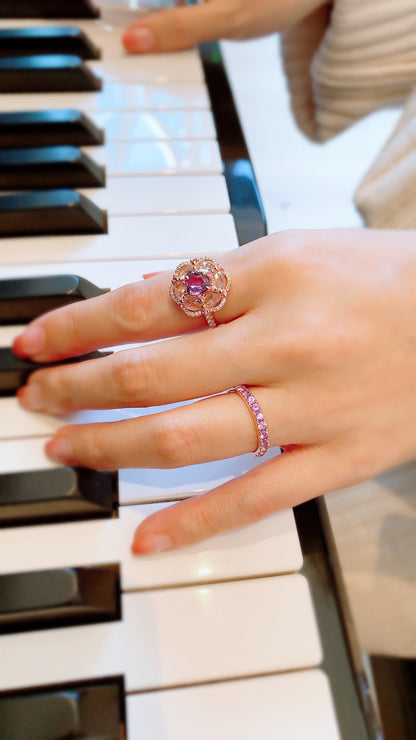 Purple Sapphire and Diamond Ring(WK3527)