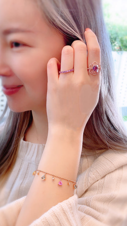 Purple Sapphire and Diamond Ring(WK3527)