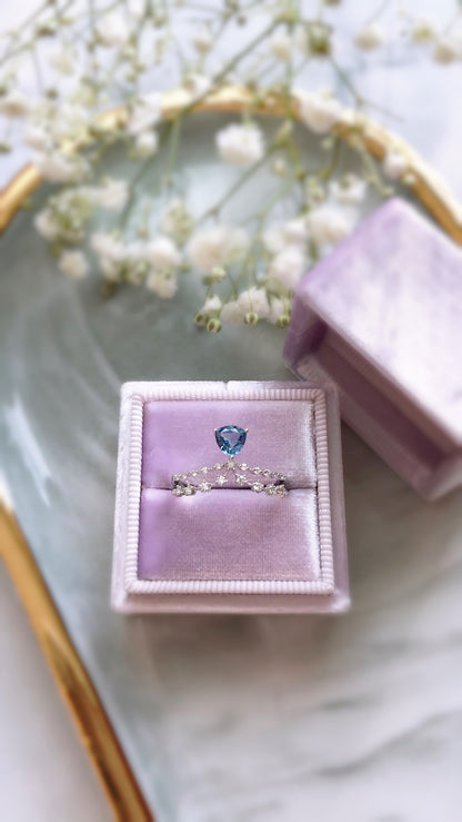 Blue Sapphire & Diamond Ring-WK3404