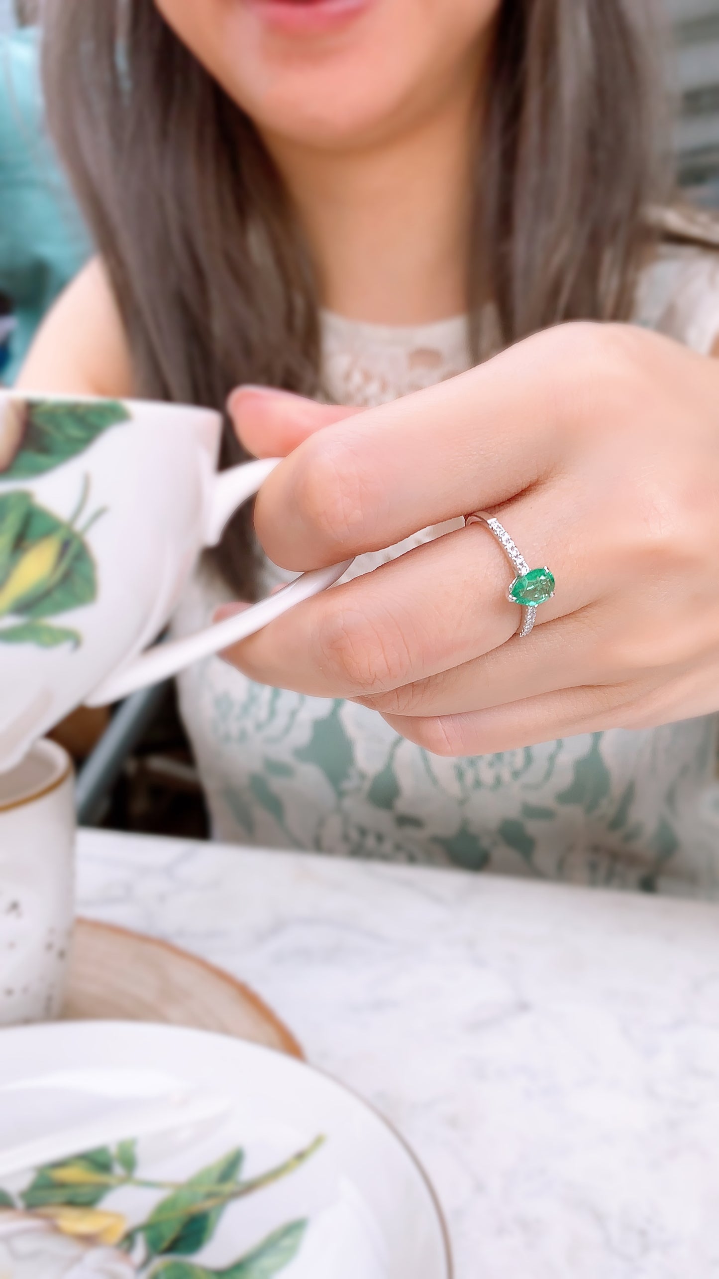 Emerald and Diamond Ring-BFO00002766