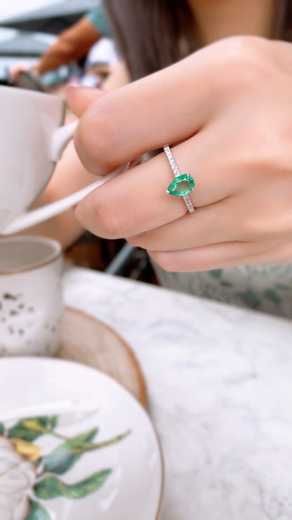 Emerald and Diamond Ring-BFO00002766