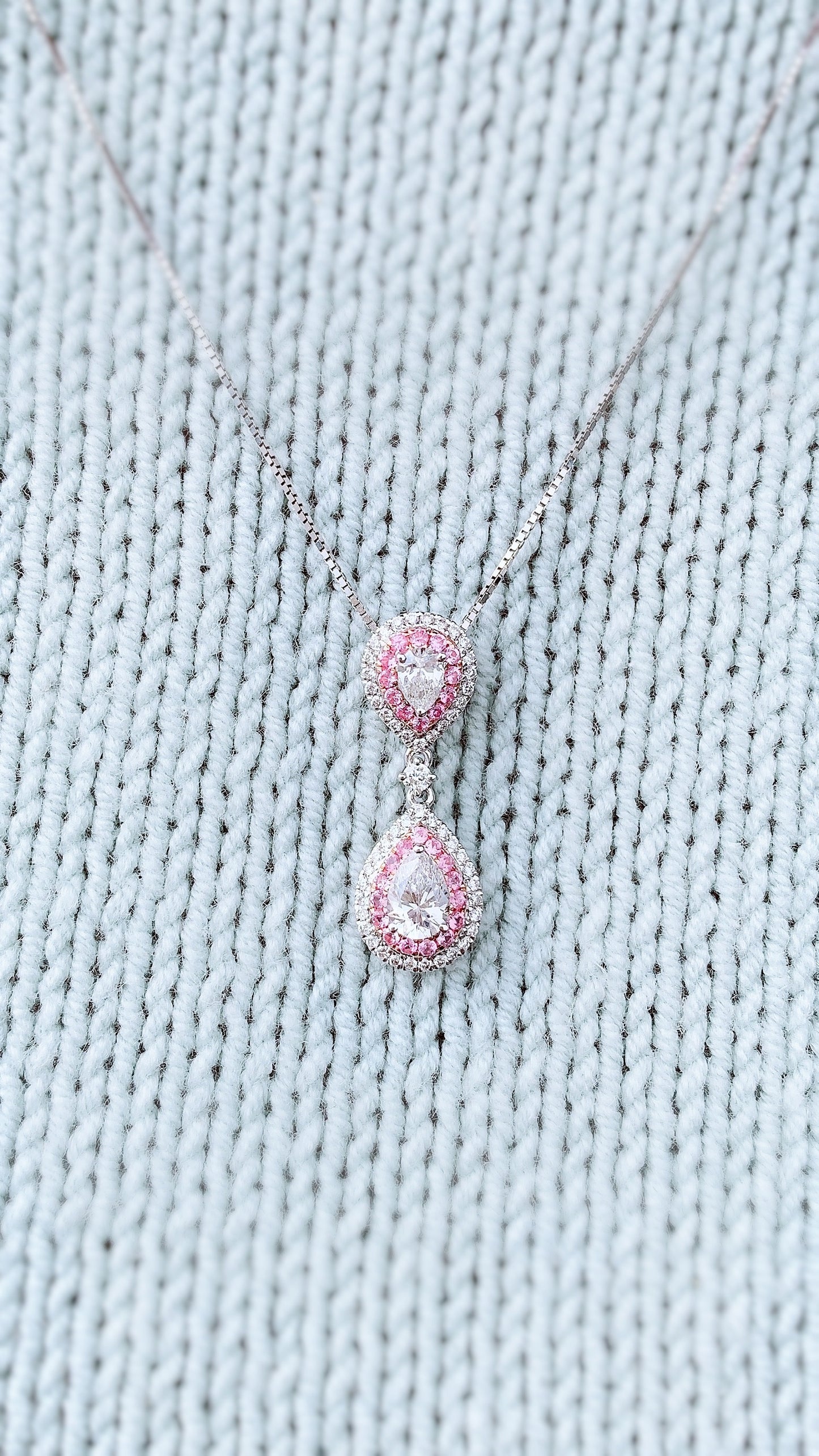 Diamond and Pink Sapphire Pendant(WK3540)